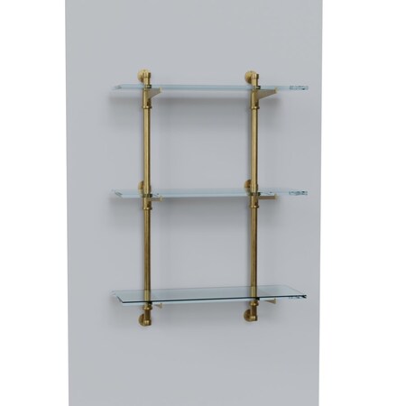 Designs Of Distinction Cantilever Bistro Shelf Kit - 3 Shelves - Satin Brass 01CANT1036SB1
